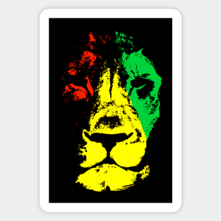 Rastafari Lion Face Rasta Colors Style Sticker